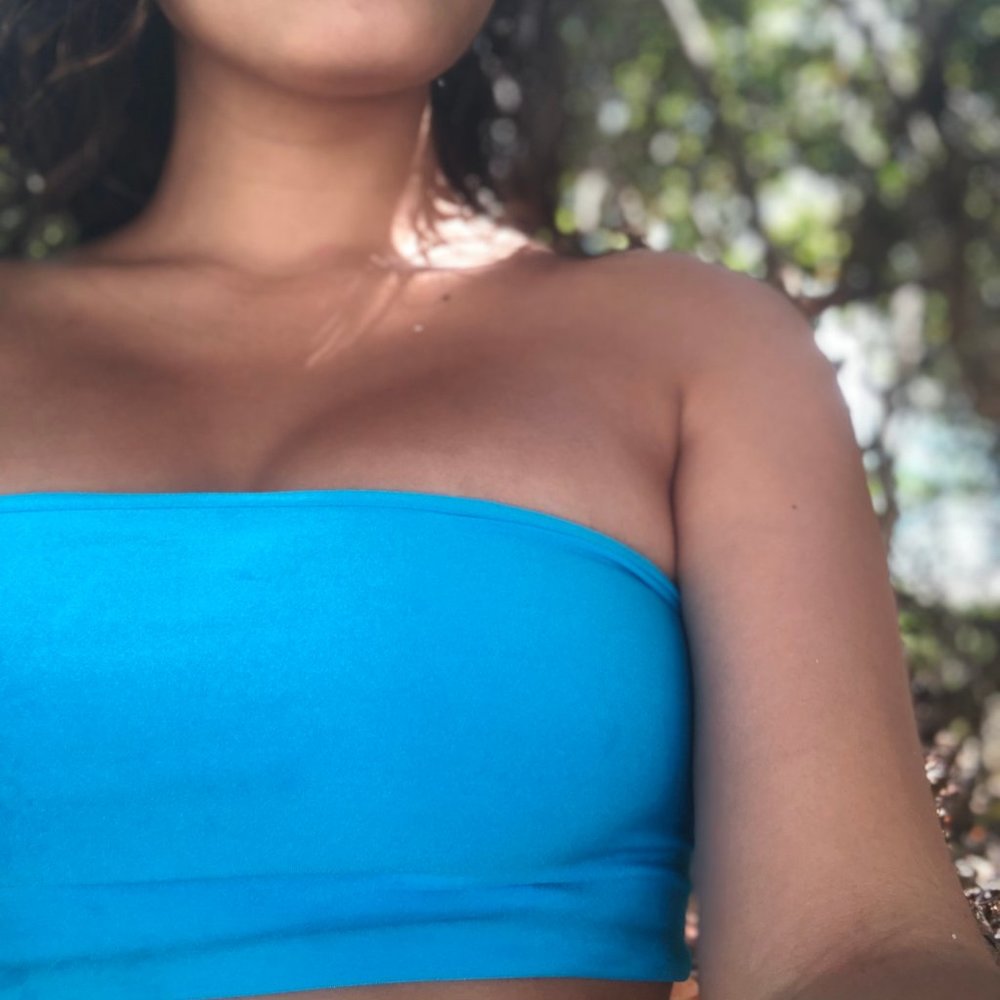 Last in Stock Turquoise Bandeau Bikini Top